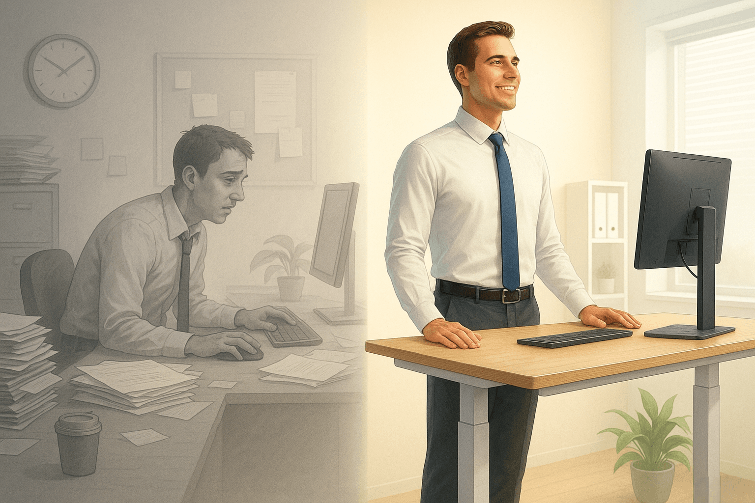 Professional at desk